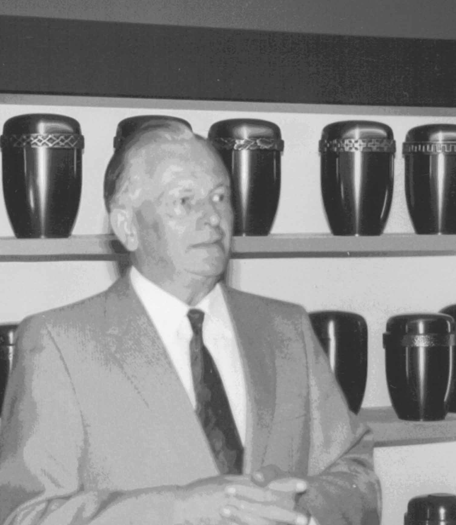Willibald Völsing auf einer Fachmesse 1987